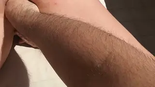 Husband Fists Wife Outdoors While She Sunbathes