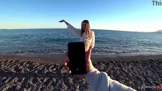 Curvy Brunette Rides Boyfriend POV Then Takes Him Deep