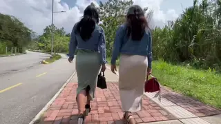 Asian Tourist Threesome Unfolds in POV While Girlfriend Is Away