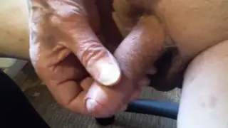 Vintage French Daddy Strokes to Facial on Webcam