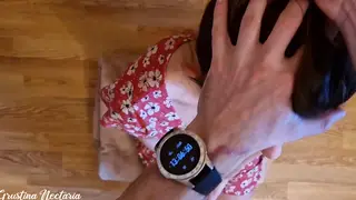 Russian Girlfriend Gives Loving POV Blowjob With Swallow