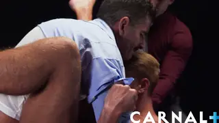 Mature Daddy Breeds Young Apprentice in Group Ritual