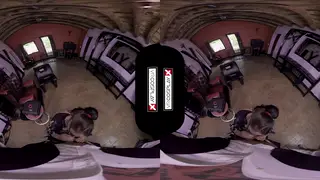 Busty Brunette Cosplayer Rides Hard in VR POV
