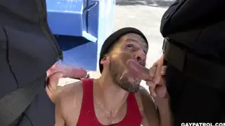 Muscular Hunks Swap Cum in Group Blowjob