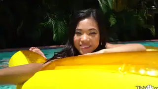 Asian Petite Takes Interracial Facial After Deep Pussy Licking