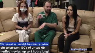 Petite Tattooed Brunette Examined by Doctor in POV