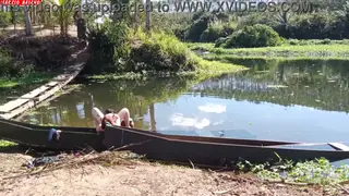 Interracial Lovers Fuck on a Bridge and Boat