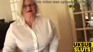 Blonde MILF Takes Anal and Squirts in Office