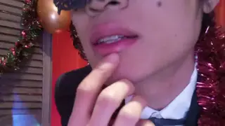 Asian Twink Swallows His Own Load After Holiday Jerk-Off