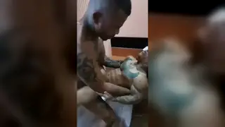 Latino Hunk Fucks Tattooed Partner Bareback
