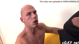 Amateur Guy Gags on Thick Shaft in Close Quarters