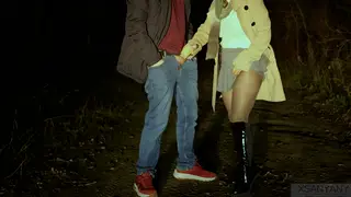 Stranger Catches Public Masturbation and Gives Handjob
