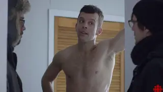 European Hunk Strips in Locker Room