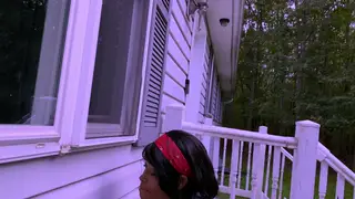 Ebony Teen Gives Outdoor Blowjob in Cosplay