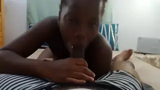 Ebony Latina Deepthroats Thick Cock With Skill