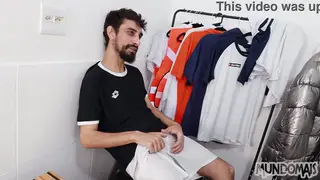Hairy Teammates Swap Oral Pleasure in Locker Room