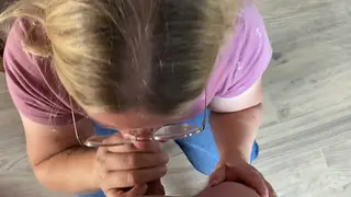 Blonde European MILF Earns a Creampie on the Table