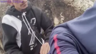 Busty Amateur Fucked Doggystyle on Public Beach