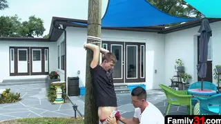 Bound Twink Dominated By Muscular Older Step-Uncle