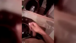 Amateur Blowjob Ends With Cum on Mirror Surface