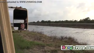Military Men in Uniform Hook Up Outdoors for Anal Sex