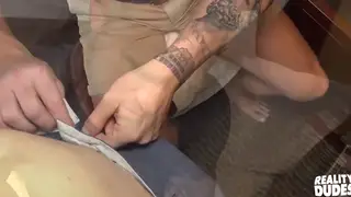 Hairy Muscular Men Share Raw Threesome
