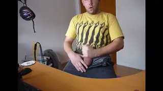 Hairy Guy Gives a Blowjob Through a Gloryhole