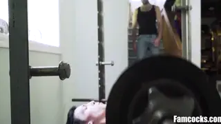 Mature Gym Daddy Claims Stepbrother in Public Workout Area