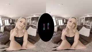 Blonde VR Solo Teases Big Tits With Toys