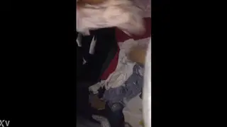Amateur Guy Jerks Off in Borrowed Panties at Friend's Place