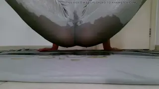 Muscular Latina Dominates Shower with Golden Shower