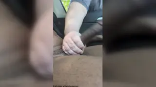 Mature Daddy Gives Roadside Handjob and Blowjob to BBC Twink