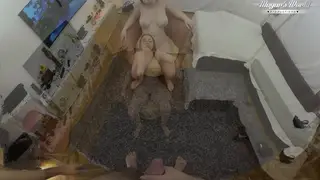 Busty Brunette Deepthroats Her Man Before a Hard Fuck