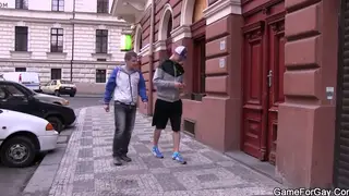 Muscular European Seduces Taxi Driver in Moving Car