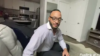 POV Blowjob Leads to Bareback with Roommate