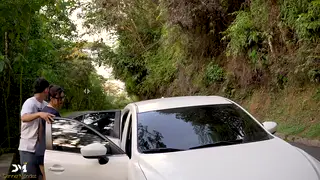 Curvy Latina Takes Creampie in Car and Outdoors