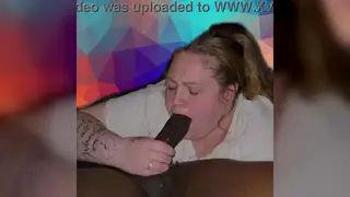 Curvy Stepsis Takes BBC Deep and Catches Cum on Her Lips