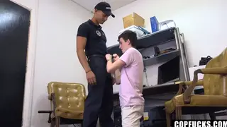 Police Uniform Twink Takes Rough Bareback Punishment