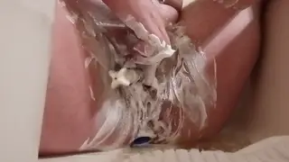 Voluptuous BBW Shaves and Fists Herself to Gaping Climax