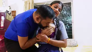 Curvy Indian MILF Takes Two Men in a Wild Threesome