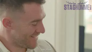 Mature Businessmen Share Submissive Man in Threesome