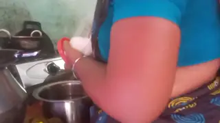 Indian Wife Sucks Her Boyfriend in the Kitchen