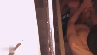 Three Men Share Blowjobs and Doggystyle Outdoors