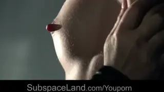 Submissive Woman Sucks Cock Outdoors Under Femdom Rule