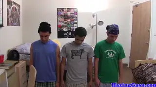 College Student Gets Blowjob During Hazing Ritual