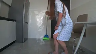 Step Friend Takes Her in the Kitchen While Husband Works