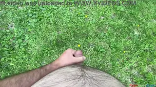 Brunette Explores Solo Pleasure Outdoors for First Time