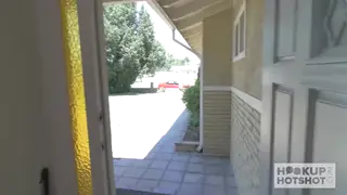 Brunette Teen Takes a Rough Face Fucking from an Older Man