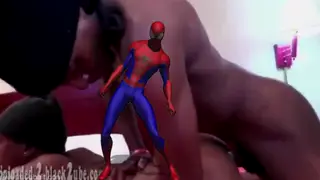 Cosplay Hero Engages Interracial Anal in Short Clip