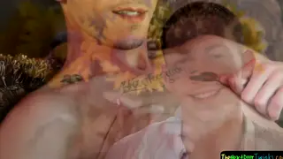 Inked Twink Teases His Pierced Cock During Solo Session